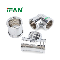 Raccord fileté haute résistance IFAN 1/2'' en acier inoxydable chromé pour plomberie, adaptateur de tuyauterie, raccords en acier inoxydable
