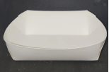 Barquette jetable en papier kraft biodégradable et recyclable, non pliable, de qualité alimentaire, pour barbecue, frites et poulet frit
