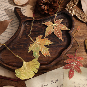 Marcapáginas Metálicos con Diseño de Hojas Vintage, Elegantes Accesorios de Lectura, Regalos para Amantes de los Libros, Escritores, Profesores y Estudiantes, MOQ Bajo - Product Image 4