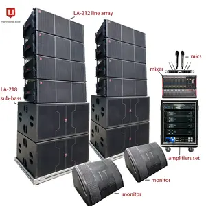 Passive sound system professional dual 12 inch three way line array audio speakers indoor outdoor for church