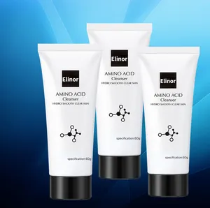 Limpador facial para pele sensível, limpador facial, removedor de maquiagem, limpador de aminoácidos hidratante, limpador facial