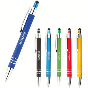 Bolígrafo X526 con Acabado Mate Celena para Tacto Suave, Bolígrafo con Logotipo Personalizado Impreso, Bolígrafo Metálico Promocional, Negro/Azul - Product Image 1
