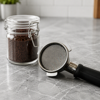 Disque à café expresso en acier inoxydable, plat pressé, avec étiquette personnalisée, pour hôtels et restaurants, accessoires à café, quantité en gros