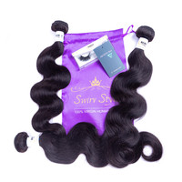 Cheveux brésiliens vierges en vison naturel, lot de 20 mèches de cheveux humains 20 v 10A, distributeur de cheveux sans traitement, échantillon gratuit