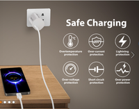 Chargeur mural rapide pour téléphone portable compatible avec la prise EU, 30W GaN, un seul port USB C, OEM ODM, charge rapide
