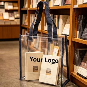 Bolsas de Compras de PVC Transparentes Personalizadas con Asas, Bolsas de Plástico Transparentes con Asas Holográficas para la Playa - Product Image 2