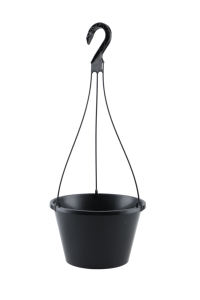 Jardinières de paniers suspendus <span class=keywords><strong>à</strong></span> surface brillante pour ornements de jardin de fleurs avec trous de drainage et chaîne en plastique - Product Image 6