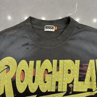 Pakaian Pria Streetwear Hip Hop Retro Acid Wash Rough Play Kaos untuk Pria Berkualitas Tinggi Cetak Tengkorak Gothic Lengan Pendek Grosir