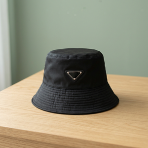 Celebrity Style Striped Nylon Triangle Label Letter Fisherman Hat Women's Breathable Outdoor Face Covering <b>Sequin</b> Embroidery - Product Image 2