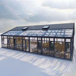غرفة شمسية حديثة مخصصة من الألومنيوم بطبقتين مقسّى حدائق غرفة سماء مرصعة بالنارج لسقف مضلع للفنادق - Product Image 3