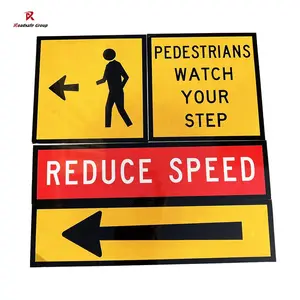 2024 Australia construction RED warning traffic sign board reflective Controller warning Fluoro Orange Prepare TO STOP