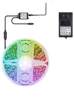 Bandes lumineuses Bluetooth RVB avec contrôle par induction de la musique WiFi Bande LED colorée pour fond de salle informatique