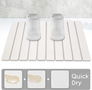 Classic Large Stone Dish <b>Drying</b> <b>Mats</b> <b>Kitchen</b> Counter Quick Dry Collapsible Eco-Friendly Absorbent Diatomaceous Earth <b>Mats</b> - Product Image 2