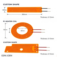 Chauffe-batterie automobile en polyimide pour batterie lithium de véhicule électrique, film chauffant flexible OEM
