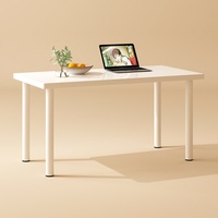 Bureau d'ordinateur blanc pour balcon, bureau à domicile, bureau d'étudiant, table de style nordique résistante à l'eau et au soleil pour petits appartements