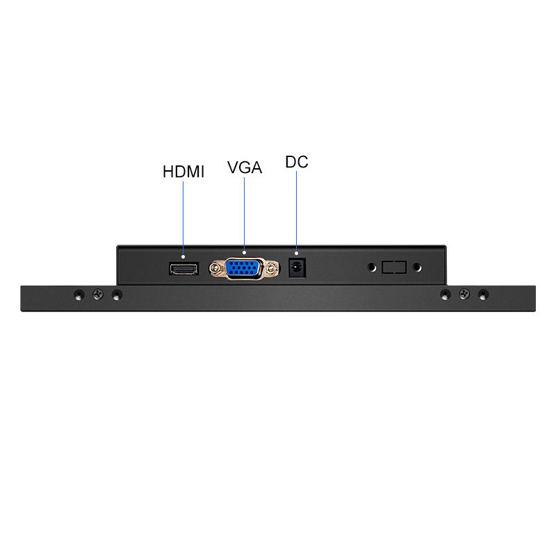 12.1 Inch VGA AV BNC Industrial Factory LCD Monitor 1280*800 Resolution Non-Touch Screen Wall-Mounted Desktop Metal Case
