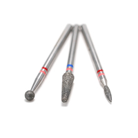 Nouvelles fraises à ongles professionnelles pour manucure : fraises à cuticules en diamant flamme, fraises à ongles en diamant naturel rondes, fraises coniques et pointues pour ongles