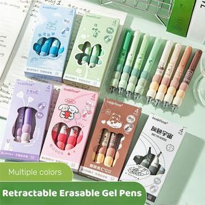 ชุดปากกาลบออกได้4ขนาด0.5มม. น่ารักปากกาเจลสีดำ/น้ำเงินพับเก็บได้จับง่ายสำหรับเครื่องเขียนในโรงเรียนของนักเรียน - Product Image 3