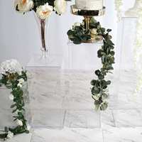 Support carré en acrylique pour fleurs, socle décoratif transparent en acrylique pour mariage, présentoir à gâteau transparent pour fête