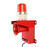 Sirena Stsg-07 24V/220V/110V Multivoltaje, Alarma de Alto Decibelio, Carcasa Metálica, Sistema de Seguridad para Fábrica/Almacén