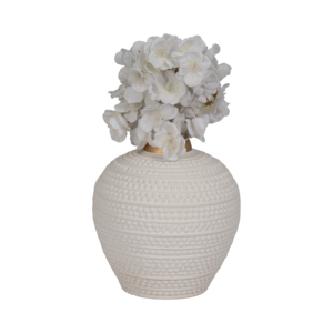 Vaso Moderno Rotondo in Ceramica con Design Texturizzato per Arredamento Soggiorno - Product Image 2