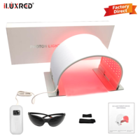 Masque facial et cervical à LED rouges ILUXRED 240, thérapie par lumière rouge, appareil facial infrarouge, équipement portable en silicone
