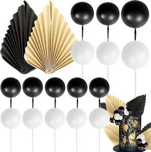 Vente Flash Transfrontalière : 20 Pièces de Décorations en Mousse Colorée et Éventails en Papier pour Gâteaux, Idéales pour Anniversaires et Mariages - Product Image 2