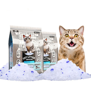 Bán Hot Cao Cấp Tốt Nhất Silica Gel Pha Lê Sản Phẩm Vật Nuôi OEM Mèo Sạch Tinh Thể Mèo Nhẹ Số Lượng Lớn Cát Bán Buôn - Product Image 1