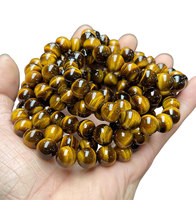 Bracelet élastique en pierre naturelle œil de tigre XM Original, perles rondes lisses, 6/8/10/12/14 mm, vente en gros