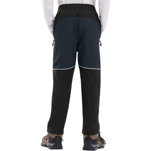 Pantalon de ski pour garçons Rdruko, imperméable, doublé en polaire, isolé, taille élastique, poches zippées, softshell, chaud, pour l'hiver - Product Image 2