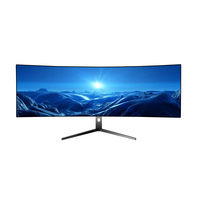 Monitor Súper Ancho 5K de 49 Pulgadas, 5120*1440, 3800R, 75hz, Monitor LED Curvo sin Marco para Juegos de 49 Pulgadas
