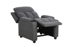 Poltrona <span class=keywords><strong>reclinabile</strong></span> moderna in tessuto SX-81419H con portabicchieri, imbottitura in schiuma ad alta densità e telaio in legno con molle insacchettate - Product Image 3