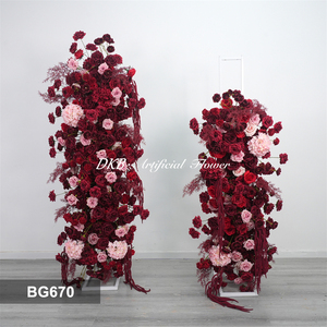 <b>Artificial</b> red Rose Flower Arch arrangement Archway Gate Flower Background Stage Decoration - Product Image 2