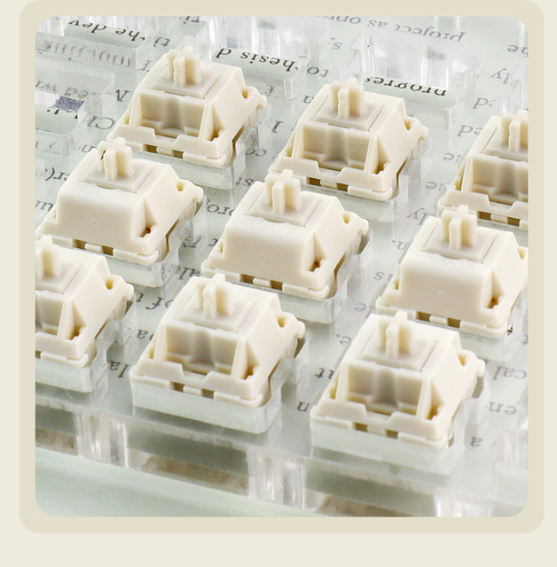 MMD V4 Ice Cream Milk White Switches Hot Swap Mechanical Keyboard 5 Pin Linear HIFI Switch