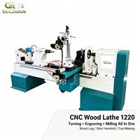Machine à tourner le bois CNC pour gravure, fraisage, rainurage, batons de baseball, escaliers
