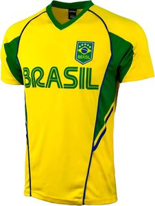 Maillot de football Brésil pour homme Icon Sports, tailles adultes, 100 % polyester, importé, manches courtes - Product Image 2