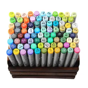 Finecolour alkol bazlı Marker fırça çift Tip160 renkli kroki sanat boya kalemi sanat malzemeleri için Set