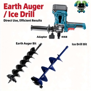 21V Draadloze Elektrische IJsboor en Boorset IJsvisserij Hard Water IJsseizoen <span class=keywords><strong>Winter</strong></span> Buitenvisserij Tuin Hout Kampeer Set Gebruik - Product Image 4