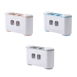 Dispensador Automático de Escova de Dente de Plástico Ecológico KOZIE em Conjunto de Cinco Peças para Montagem na Parede do Banheiro - Product Image 5