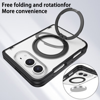 Étui de téléphone magnétique pliable pour iPhone Duo avec protection à 360° °   Support rotatif intégré avec protection d'écran en verre trempé