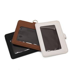 Tùy Chỉnh Cổ Điển Xách Tay Phong Cách Nhỏ Gọn PU Da Chủ Thẻ Tín Dụng Với Dây Buộc Và Móc Chìa Khóa - Product Image 1