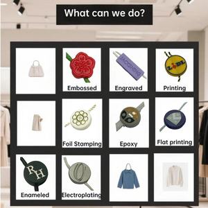 Étiquettes en <span class=keywords><strong>ficelle</strong></span> personnalisées en gros, durables, écologiques, estampées à chaud, étiquettes de sécurité en plastique, logo de marque, nom, vêtements, chaussures, sacs - Product Image 4