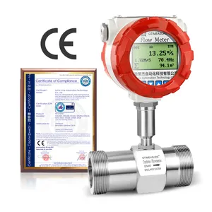 Edelstahl 304 Durchflussmeter 4-20 mA Öl Milch Flüssigkeit Turbine Durchflussmeter Schnuranschluss