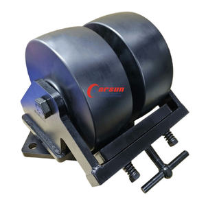 Roue pivotante industrielle ultra résistante de 8 pouces, double roue, roulement à billes, frein, bande de roulement en nylon, acier, noir, garantie 1 an - Product Image 1