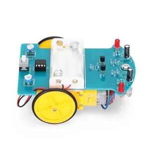 Tự làm gốc theo dõi dòng thông minh robot xe pcba giáo dục điện tử Kit chưa lắp ráp Khoa Học & Kỹ Thuật Đồ chơi Thử nghiệm Kit trẻ em