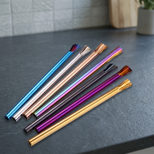 Reusable Metal <b>Drinking</b> <b>Straws</b> Set Modern Cocktail Bar Accessories Multicolor Stainless Steel <b>Straws</b> <b>for</b> Beverages - Product Image 4