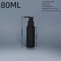 Botella de HDPE negra con hombro plano, a prueba de luz, con bomba dosificadora, tipo push, modelo universal 147, origen Guangzhou, suministro de fábrica.