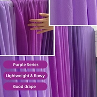 plafond extérieure en tulle brillant en tissu transparent épaissi de haute qualité pour décor de toile de fond d'événement