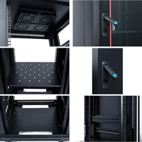 Rak Server Pintar Mobile 42u Kedalaman 800mm 15u 19u 24u 25u 32u dengan Sistem Pendingin