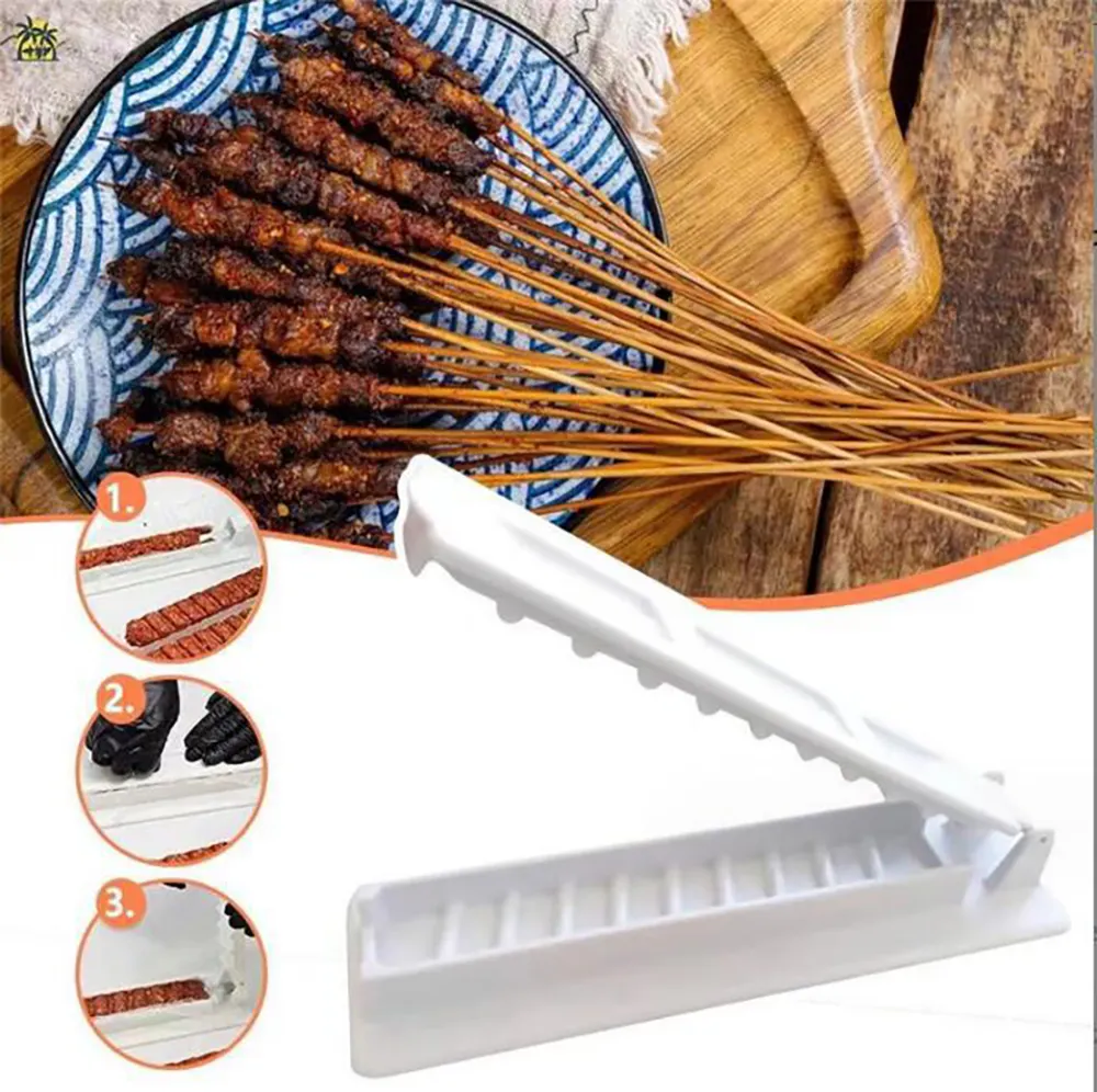 Mydays - Fabricante manual de kebabs reutilizáveis para acampamento ao ar livre, espetos de madeira para kebabs, espetos rápidos e sólidos